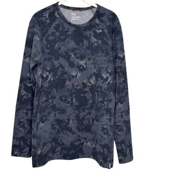 SAXX Roast Master Heavyweight Tee Mens Size Medium Gray Camo Base Layer - Picture 1 of 6